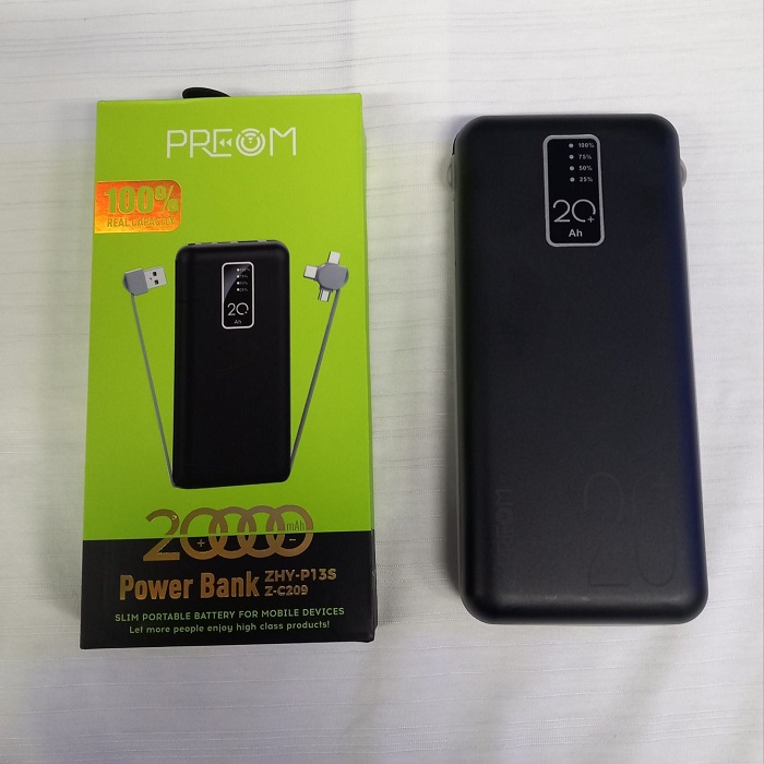 پاوربانک مدل ZHY-P13s.2024 ظرفیت 20000 میلی آمپر ساعت