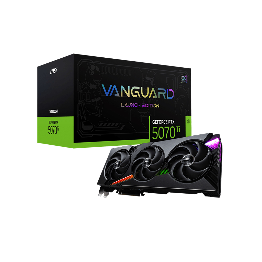 کارت گرافیک مبتنی بر NVIDIA ام اس آی مدل GeForce RTX 5070 Ti 16G VANGUARD SOC LAUNCH EDITION