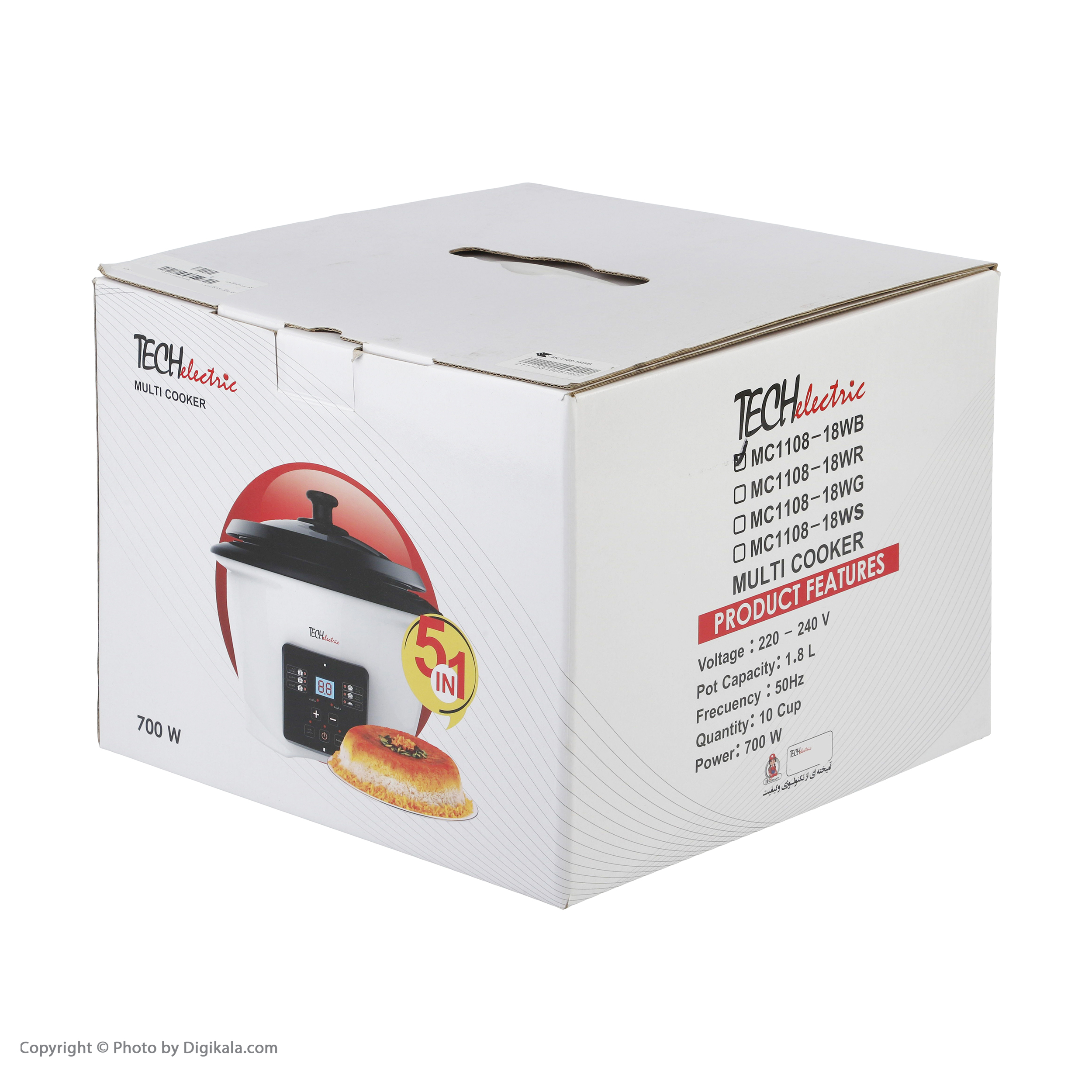 پلوپز 6 نفره تک الکتریک مدل MC1108-18WG