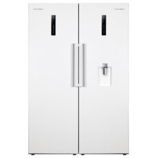 یخچال و فریزر دوقلو 40 فوت پاکشوما مدل RTRA-RTFA۹۰۱iW (N۲)، دارای نمایشگر و بدون برفک، با ارتفاع 187، پهنای 118 و عمق 73 سانتی‌متر، میزان مصرف انرژی A+، دارای 5 طبقه در یخچال و 4 کشو در فریزر، دارای سیستم نوفراست