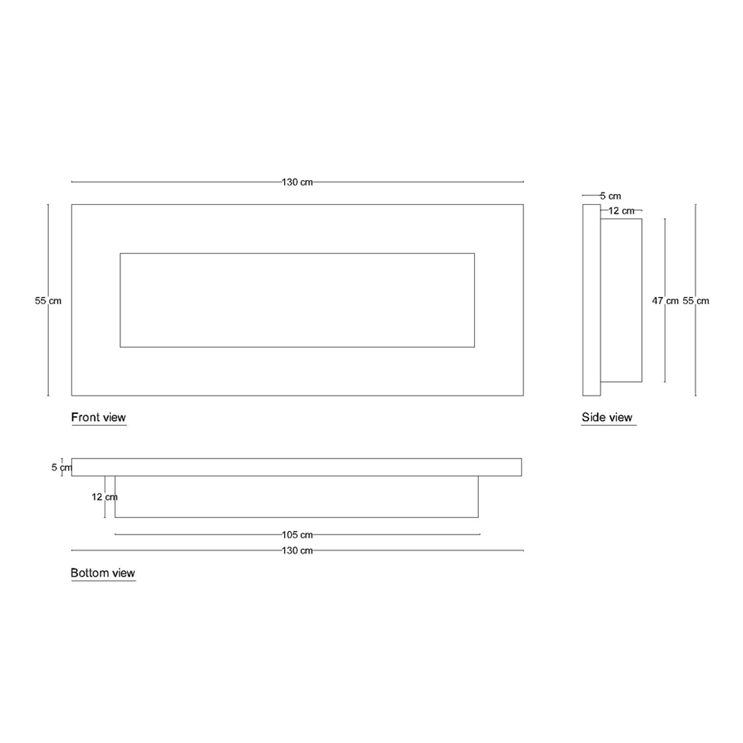 شومینه دیواری برقی شومینه بیستون مدل H.C_130_w16_L2.bs