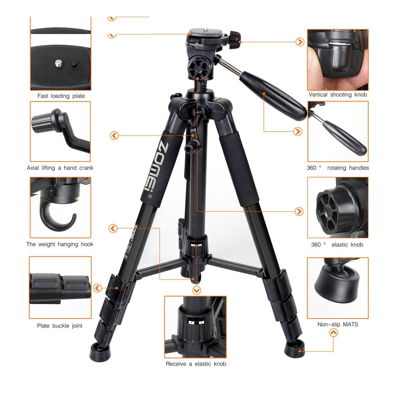 سه پایه دوربین زومی مدل Q111