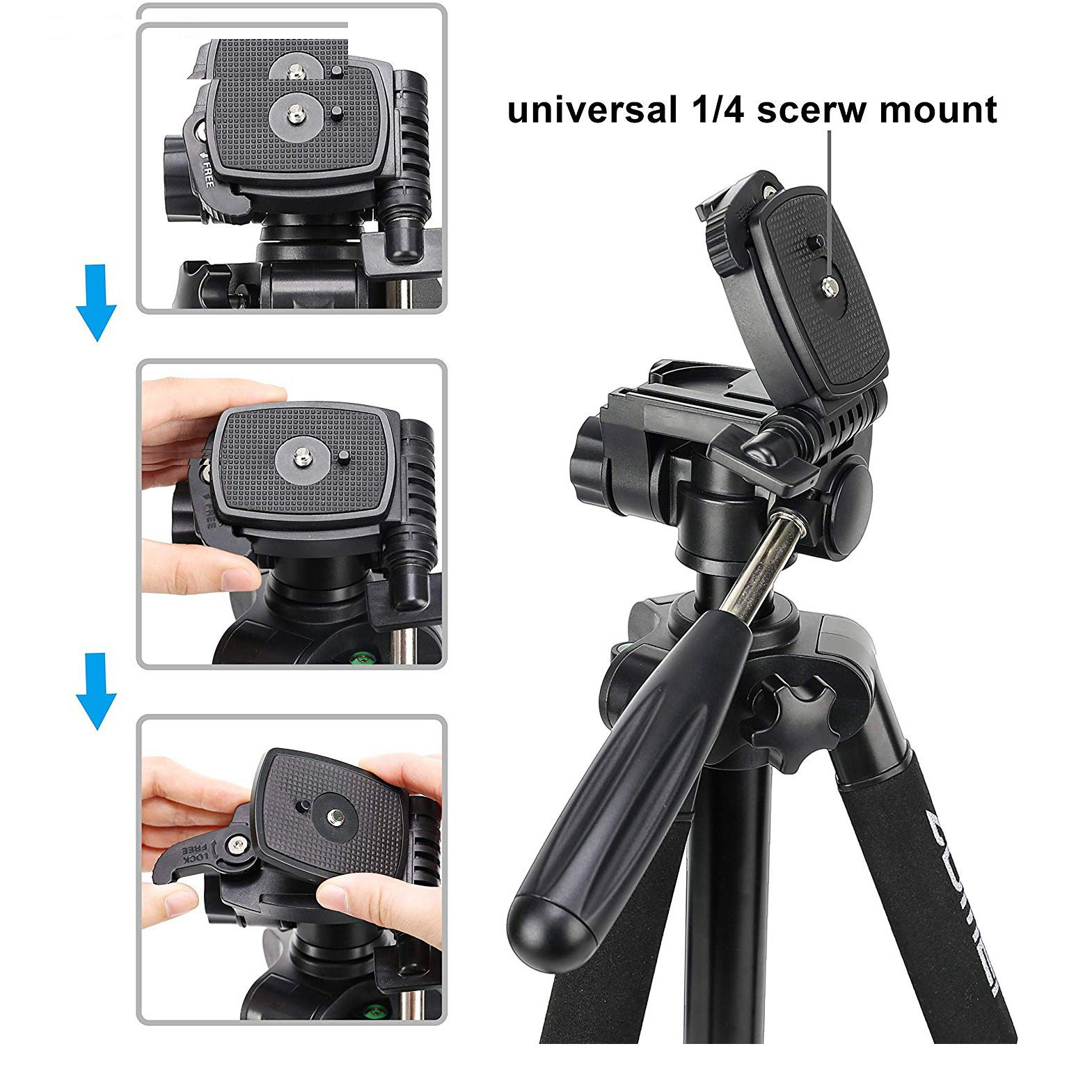 سه پایه دوربین زومی مدل Q222