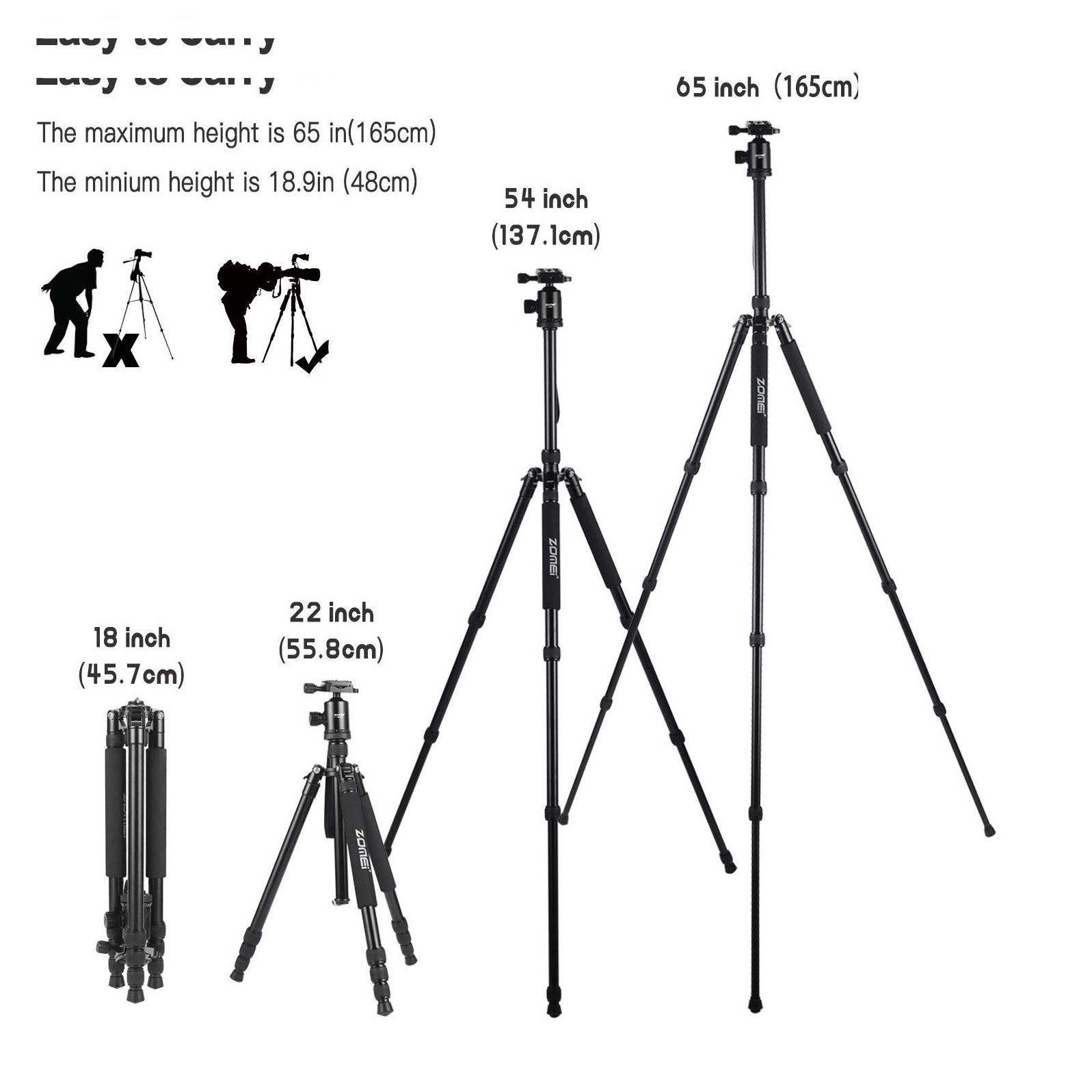 سه پایه دوربین زومی مدل Z818