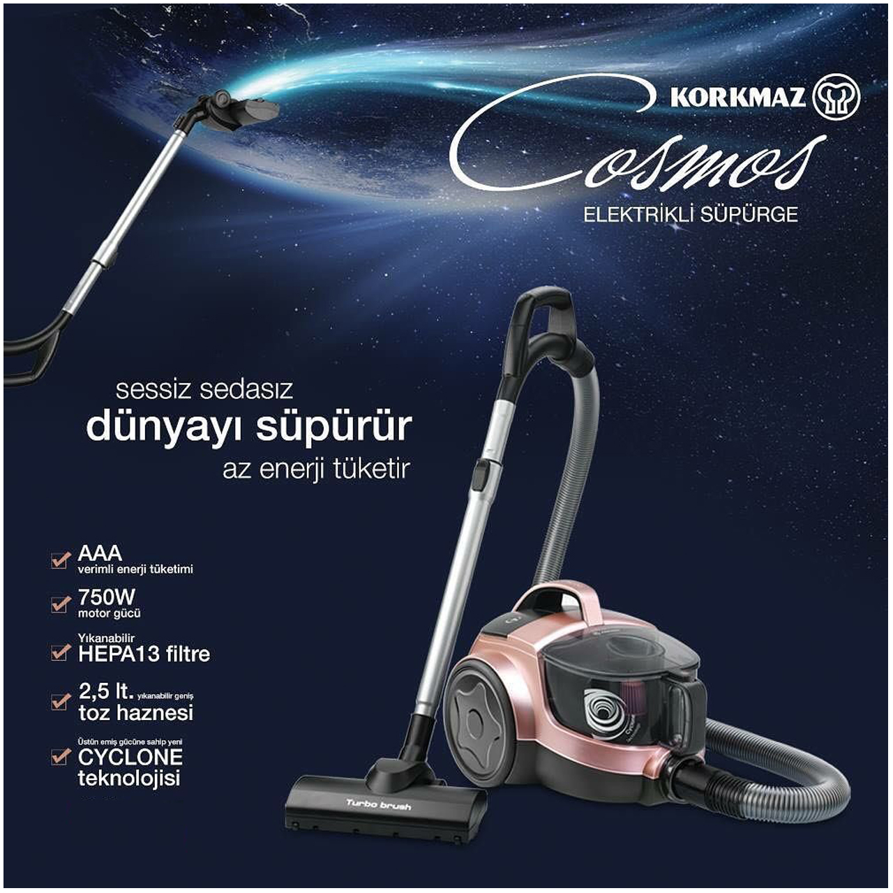 جارو برقی کرکماز مدل COSMOS A900