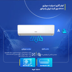 کولر گازی اسپلیت دیواری 12000 دور ثابت ایران رادیاتور مدل ICA-12CH-A/XA