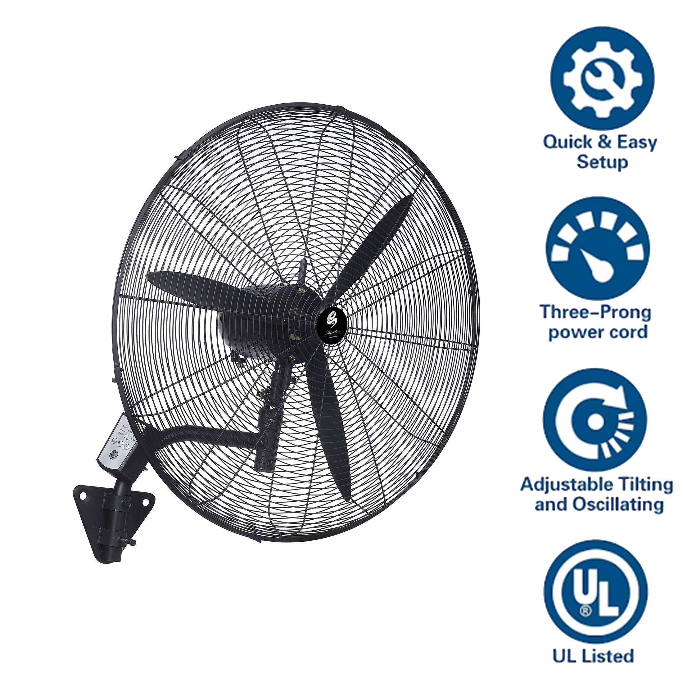 پنکه صنعتی دیواری هانا مدل 26HP01