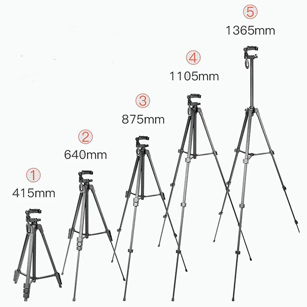 سه پایه دوربین نست مدل NT-510 به همراه گیره نگهدارنده موبایل