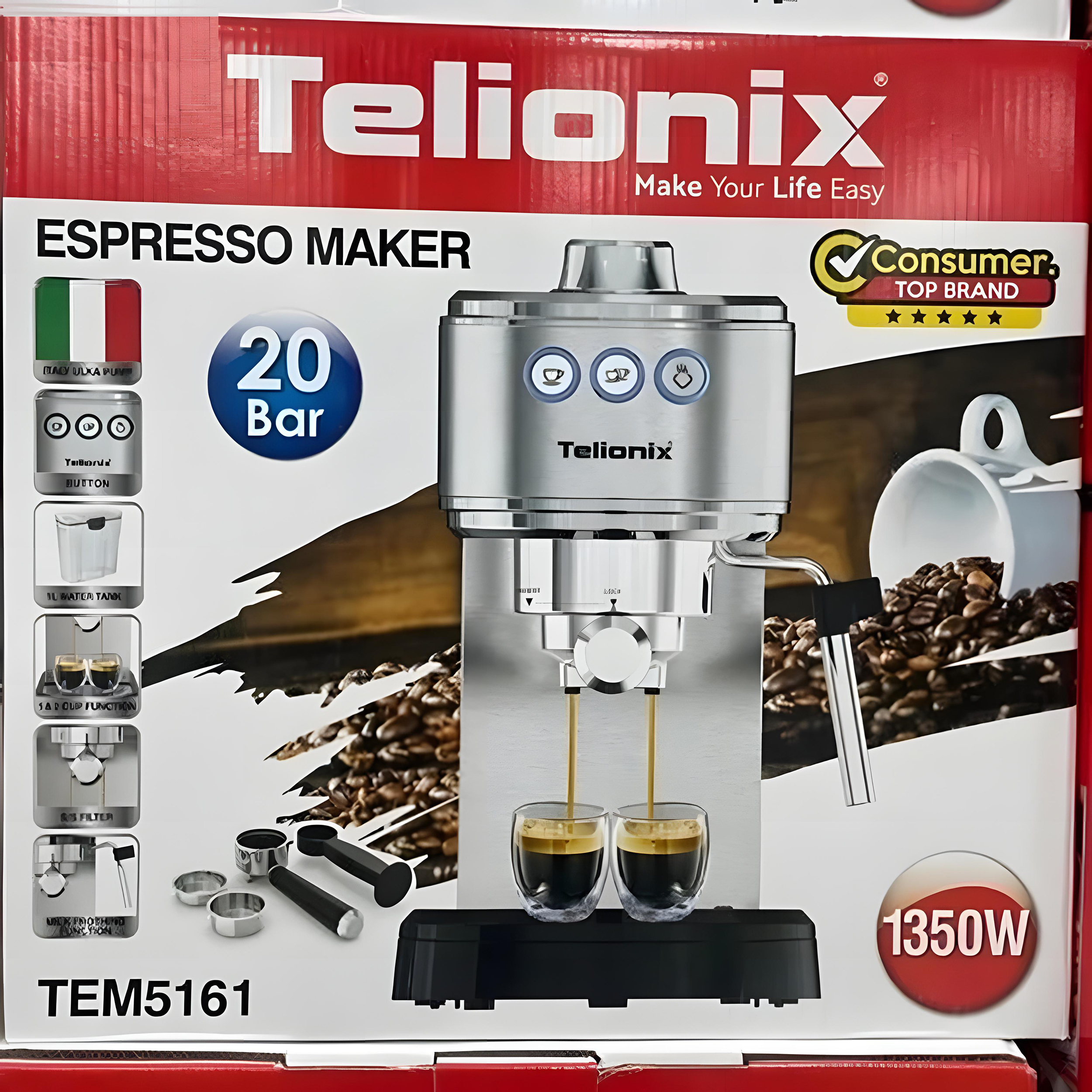 اسپرسو ساز 1 لیتر تلیونیکس مدل TEM 5161