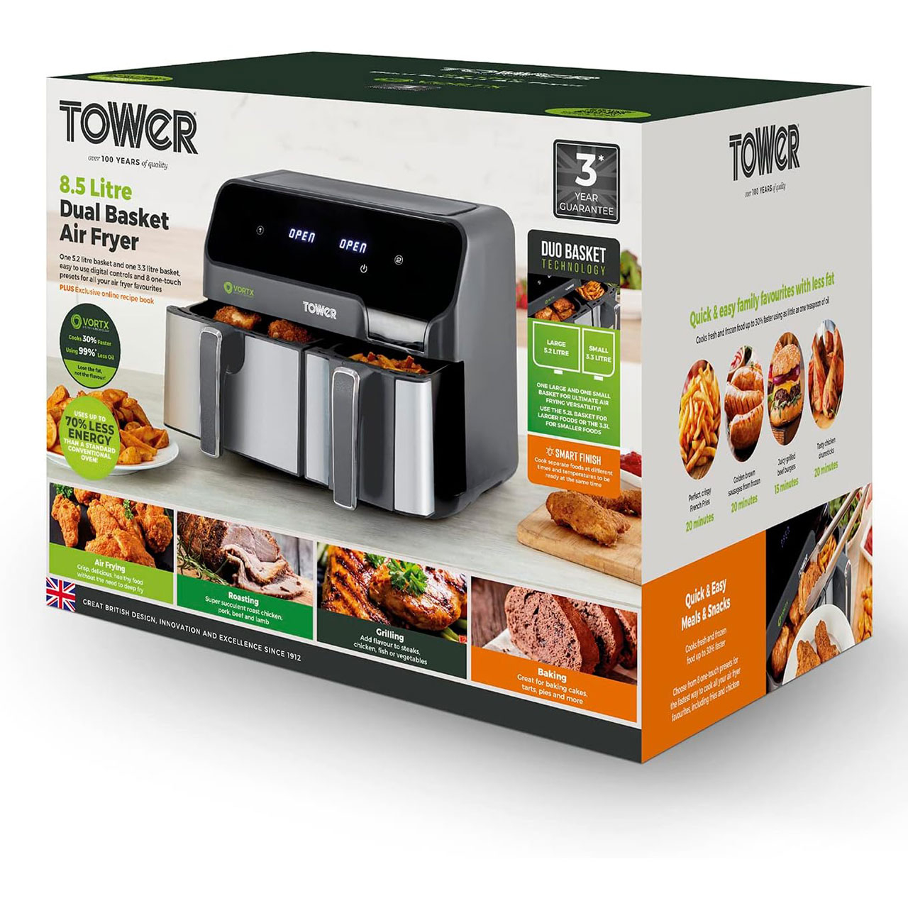 سرخ کن بدون روغن تاور مدل T17099 Vortx