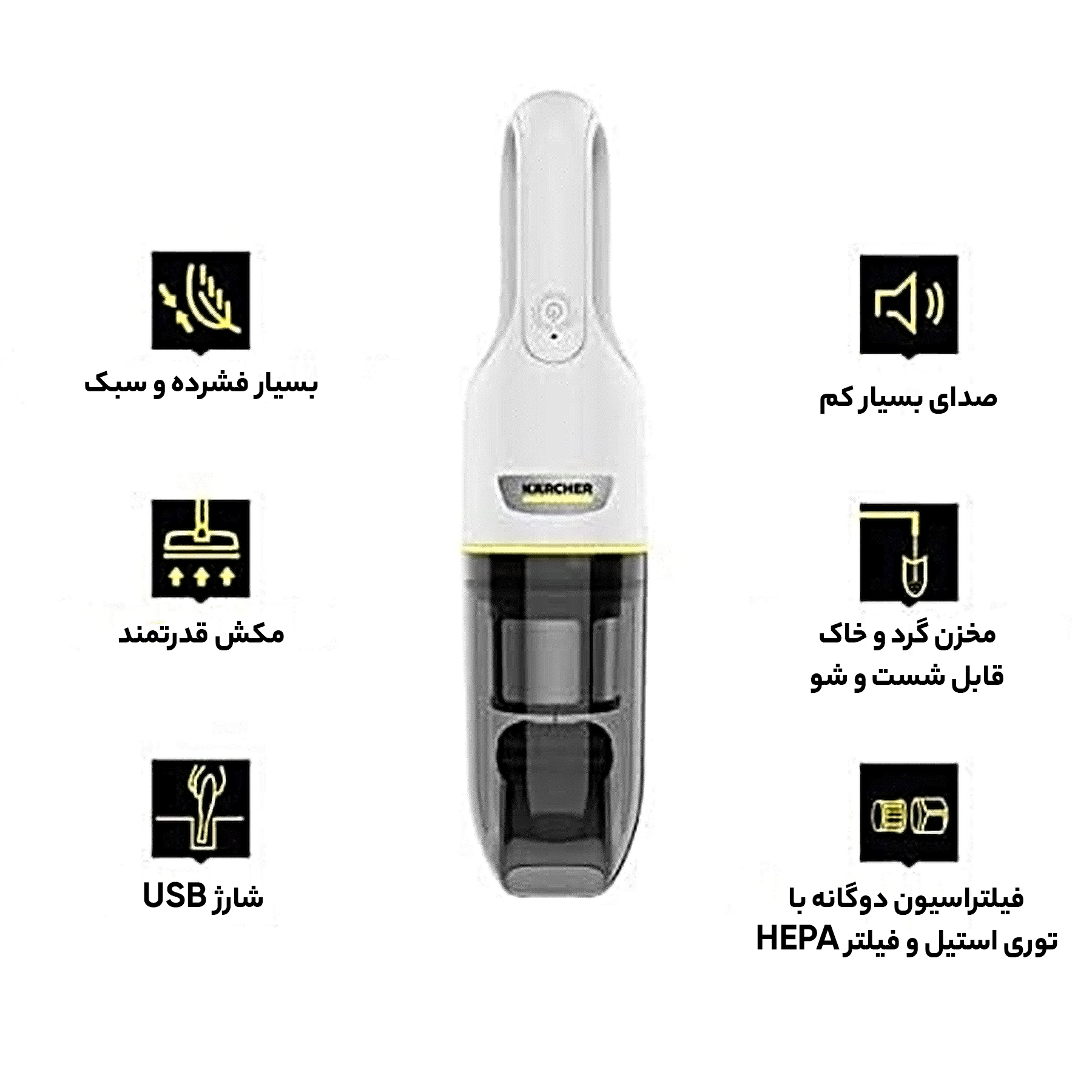 جارو شارژی کرشر مدل VCH2S