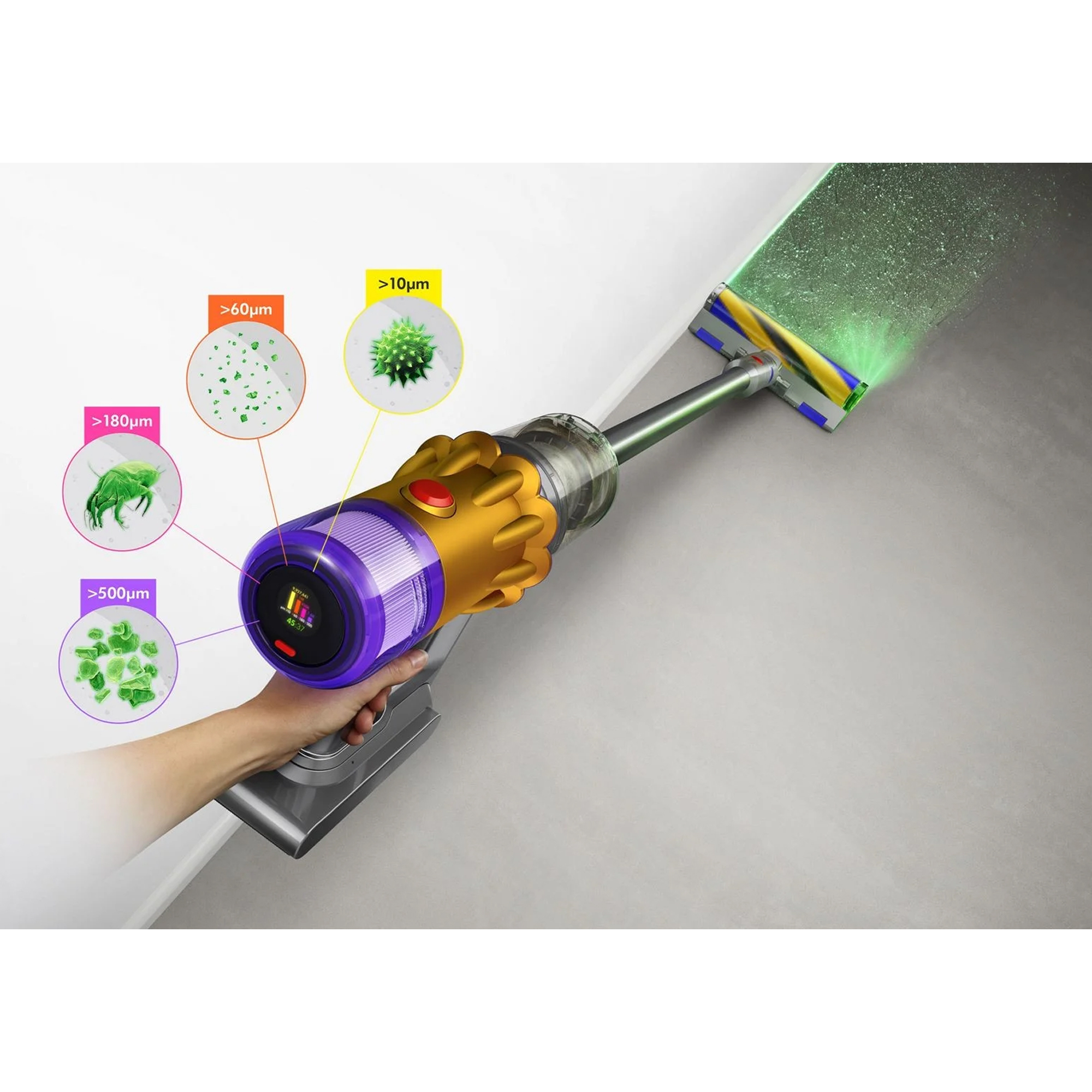 جارو شارژی عصایی دایسون مدل V12 Detect Slim Absolute