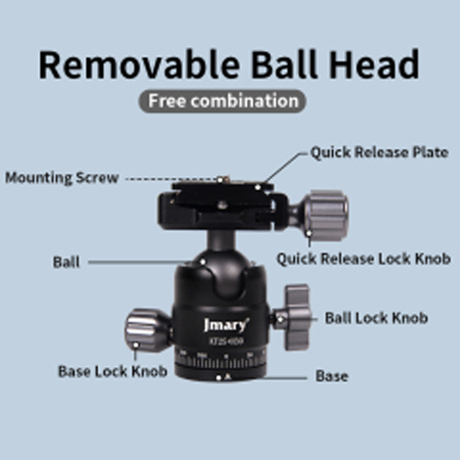 سه پایه دوربین جی ماری مدل KT25+H30 مجموعه 3 عددی