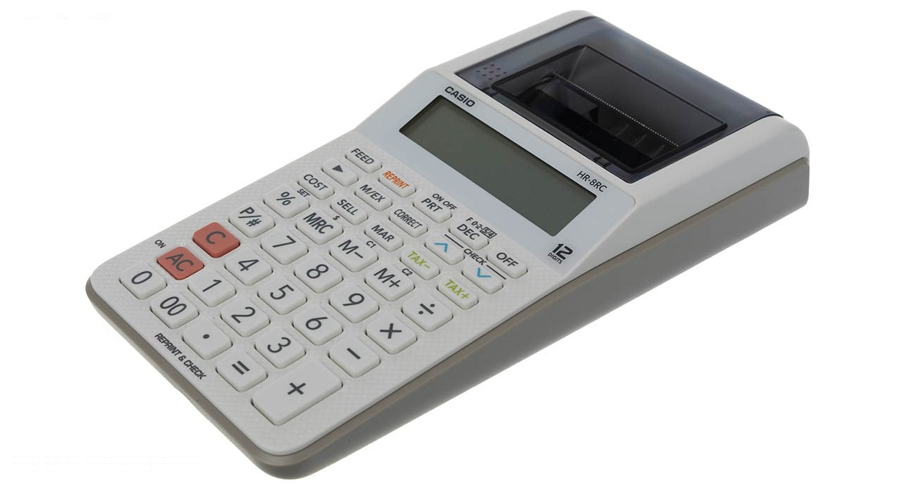 ماشین حساب کاسیو مدل HR-8RC-WE