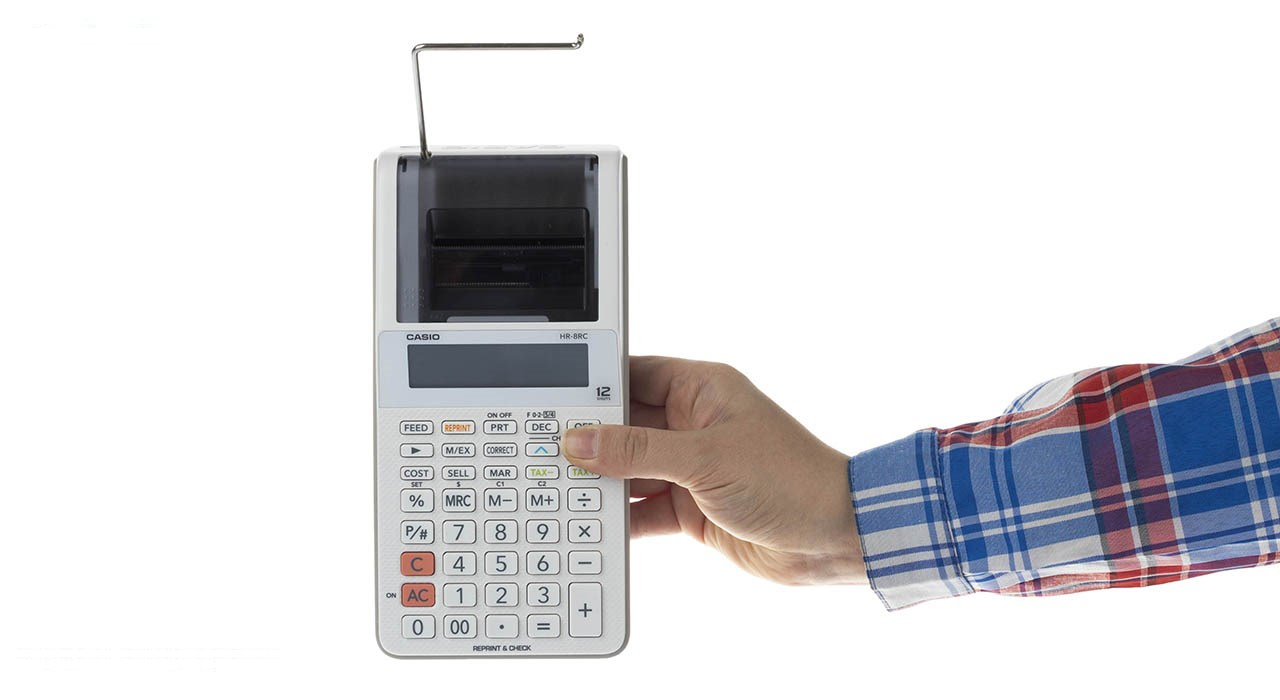 ماشین حساب کاسیو مدل HR-8RC-WE