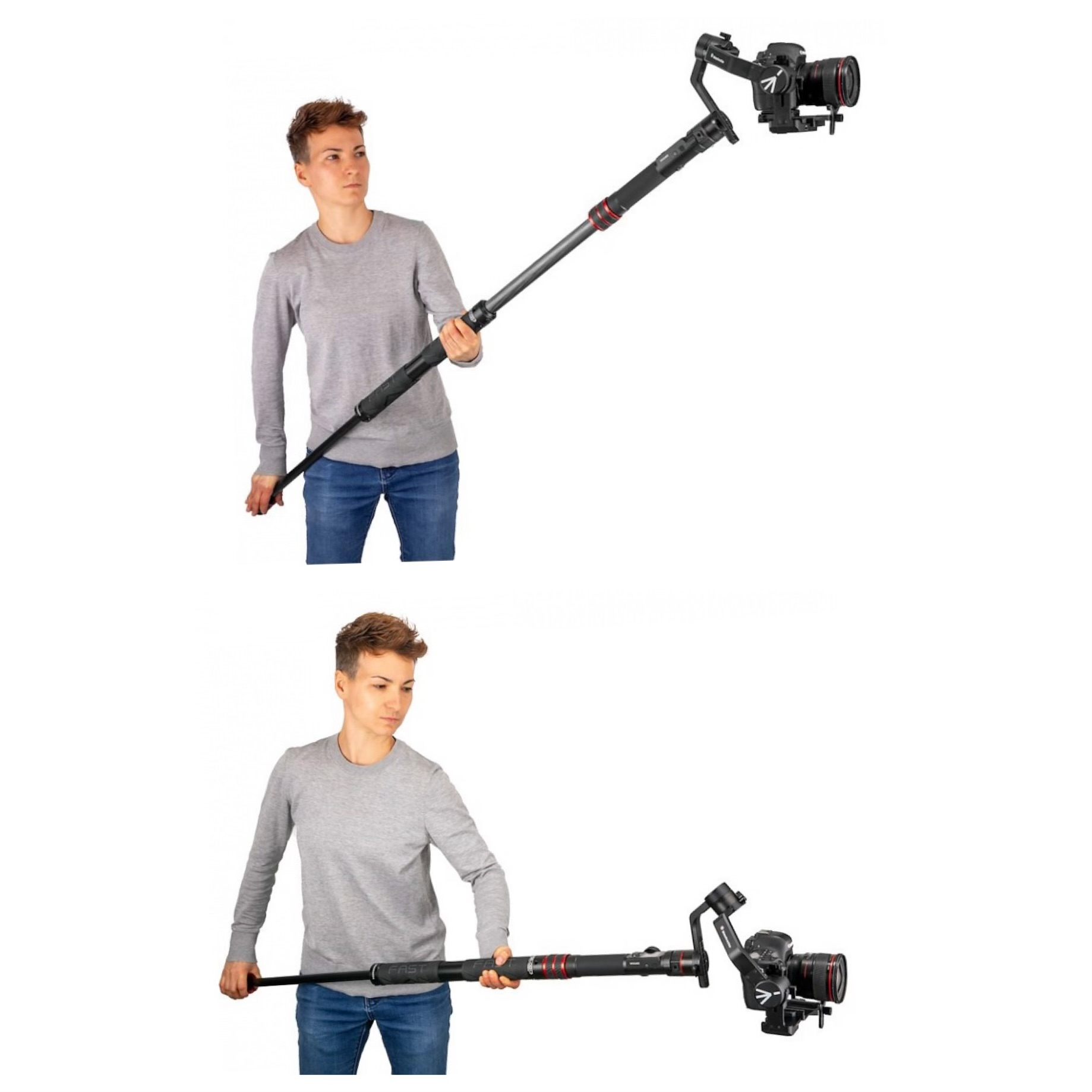 تک پایه دوربین منفروتو مدل Fast GimBoom Carbon