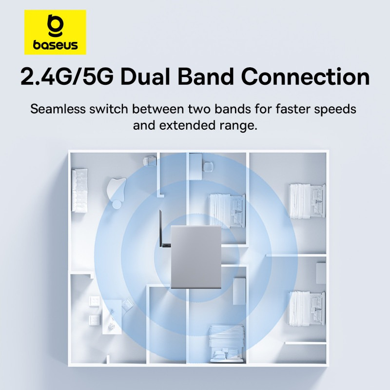 بی سیم USB کارت شبکه بیسوس مدل BS-OH173