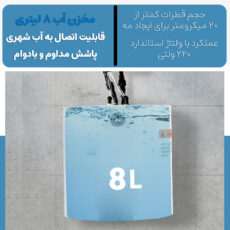 پنکه مه پاش دیواری 260 وات هانا مدل Hana-I2601