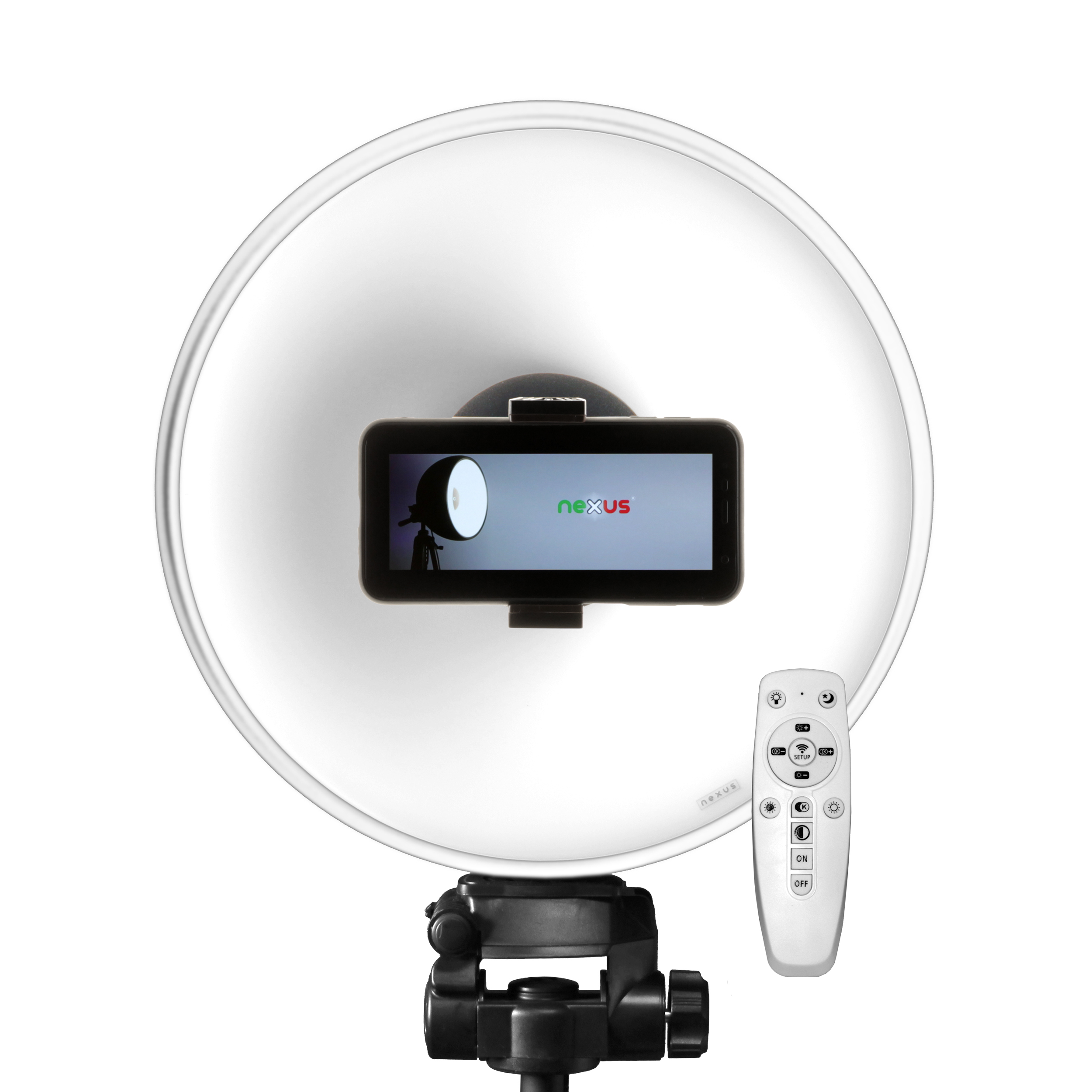 رینگ لایت نکسوس مدل  HS200WH-W به همراه هولدر موبایل