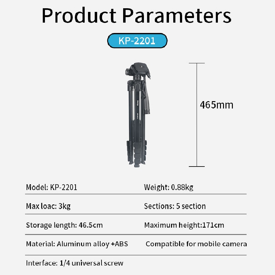 سه پایه دوربین جی ماری مدل KP-2201