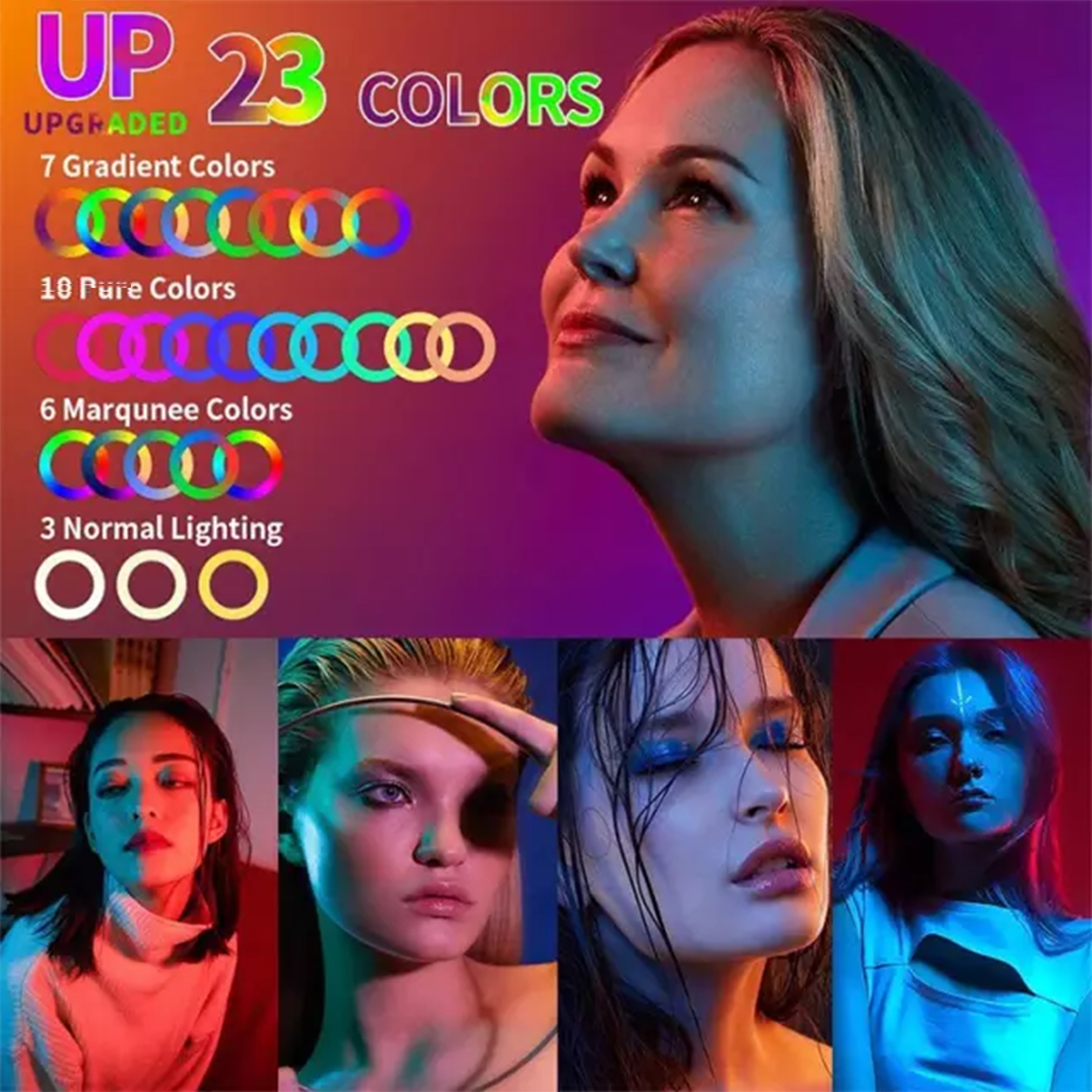 رینگ لایت مدل LJJ-30 RGB-30cm