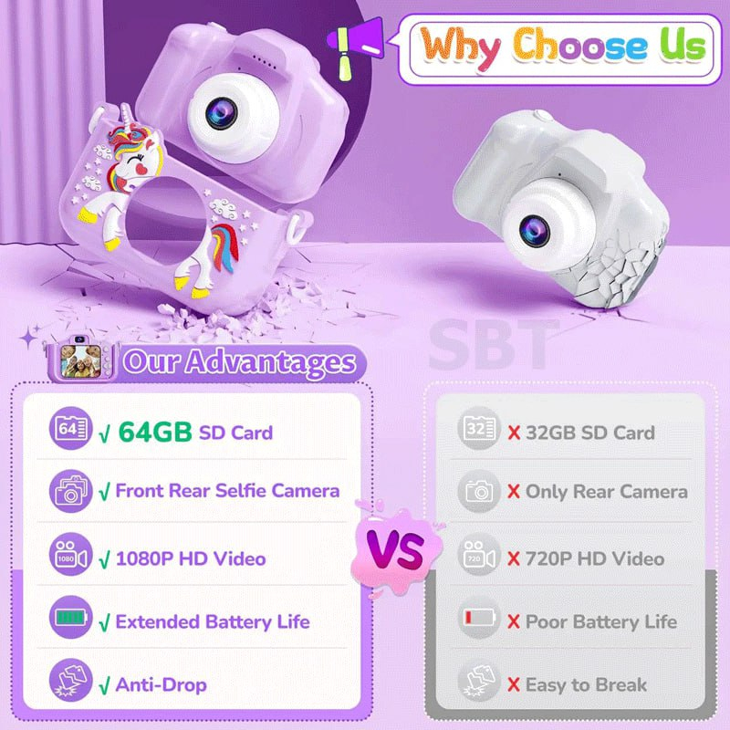 دوربین دیجیتال طرح اسب تک شاخ مدل Cute Unicorn