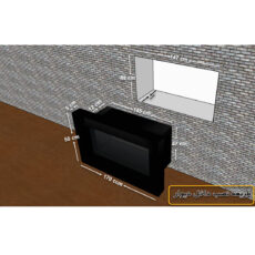 شومینه دیواری برقی شومینه بیستون مدل H.C_170_L4.bs