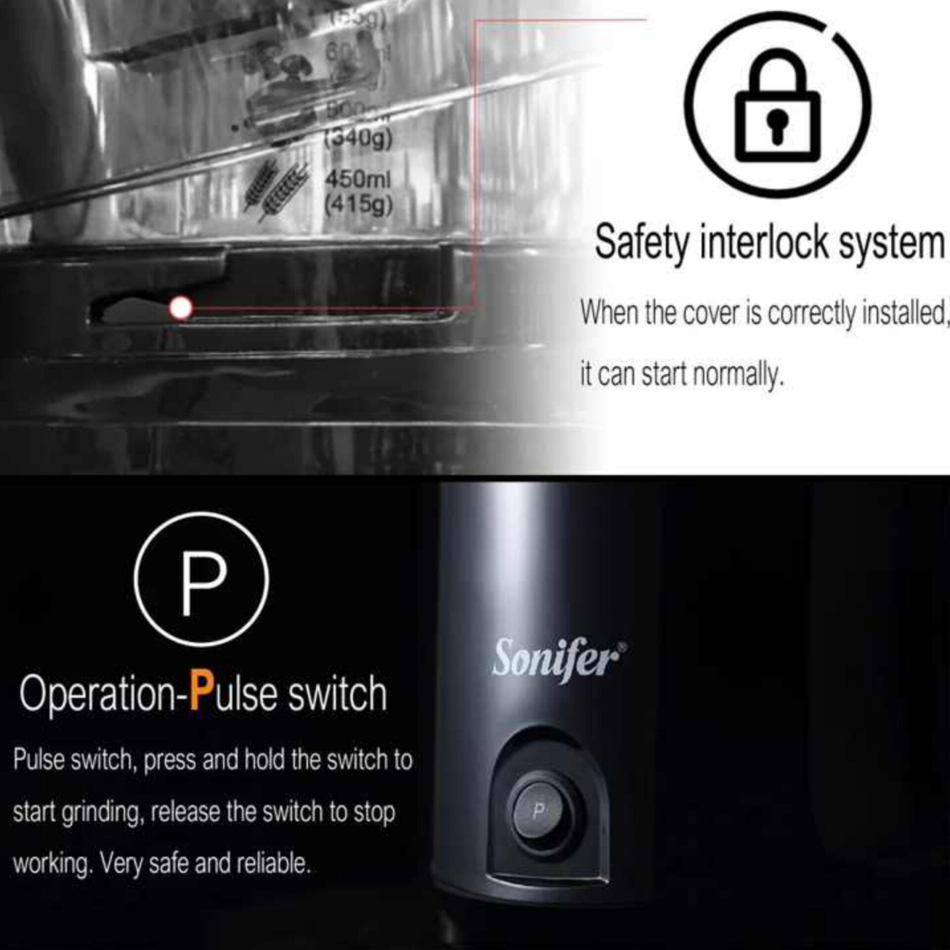 آسیاب قهوه سونیفر مدل SF-3543