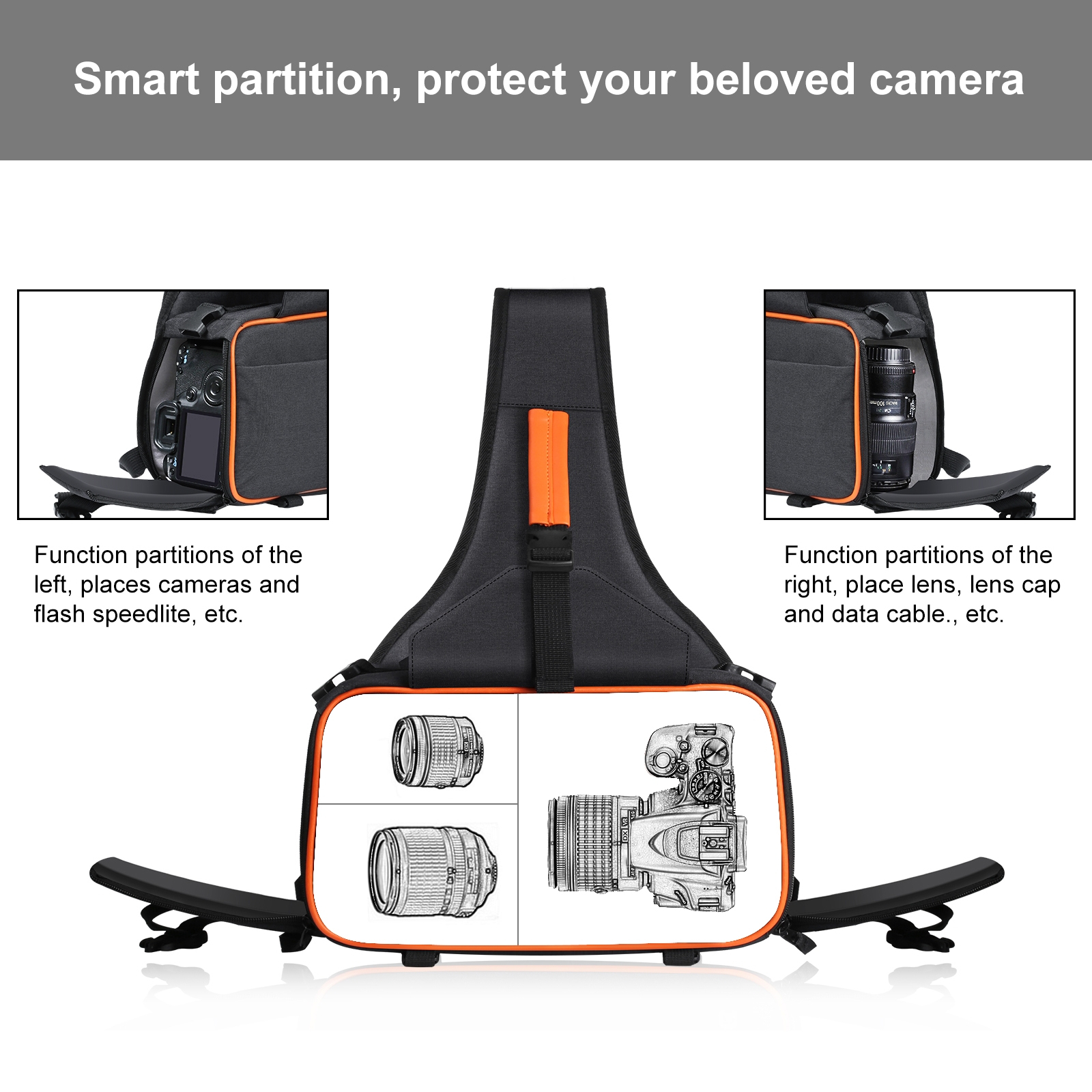 کوله پشتی دوربین پلوز مدل PU5014B