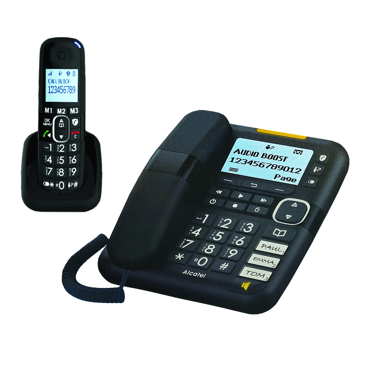تلفن بی سیم آلکاتل مدل XL785 Combo Voice FR مجموعه 2 عددی