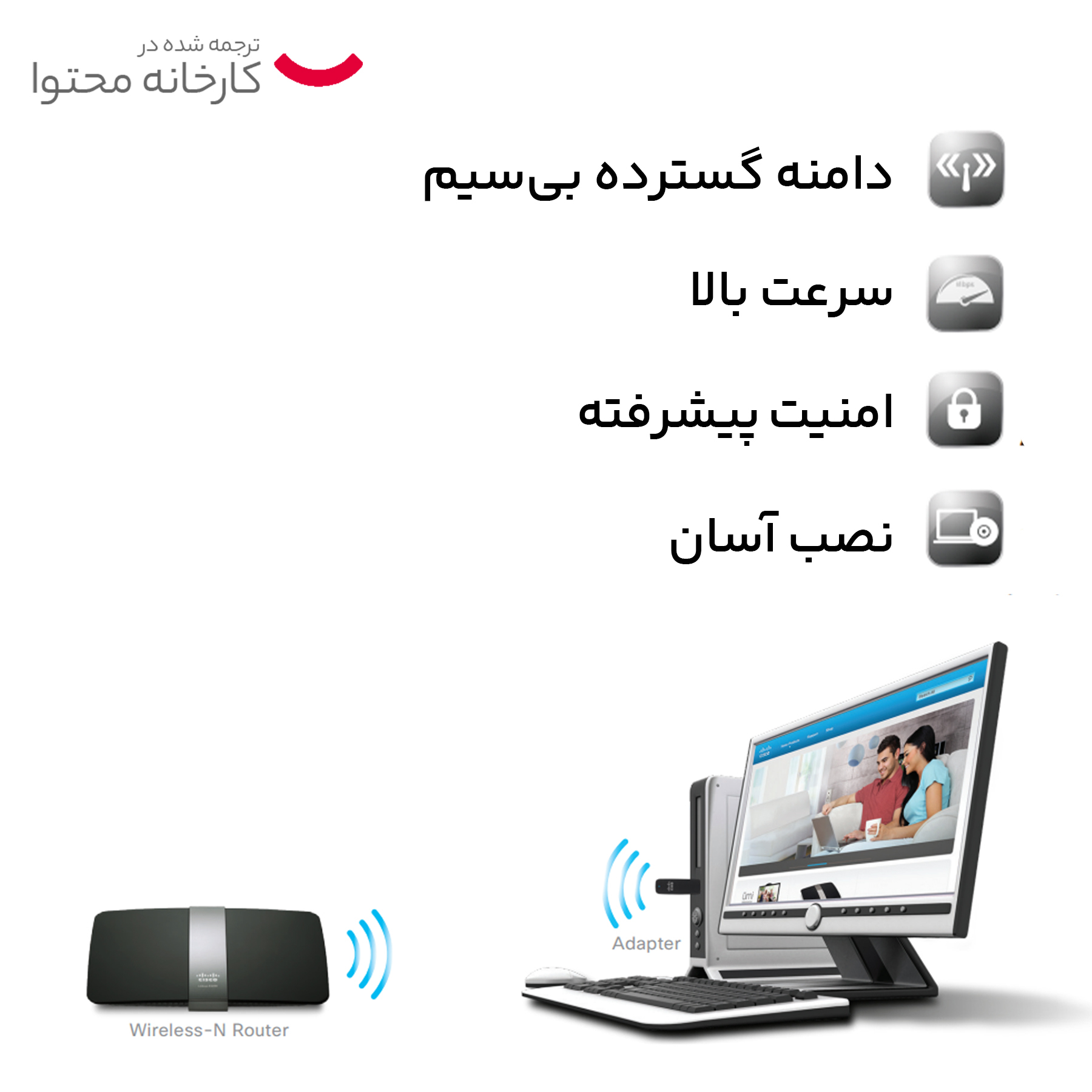 کارت شبکه USB لینک سیس مدل AE1200-EE