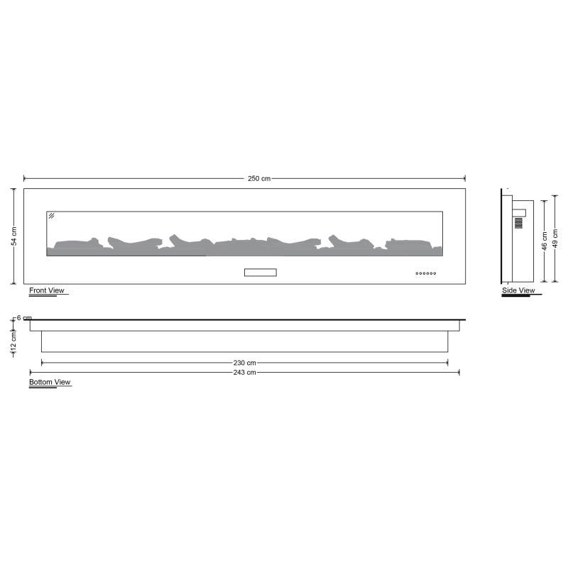 شومینه دیواری برقی شومینه اچ بی مدل Audio 180