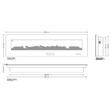 شومینه برقی شومینه اچ بی مدل ID6838-200