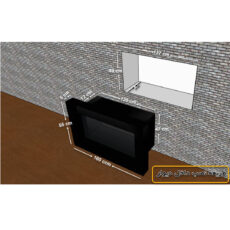 شومینه دیواری برقی شومینه بیستون مدل H.C_160_T_L4.bs