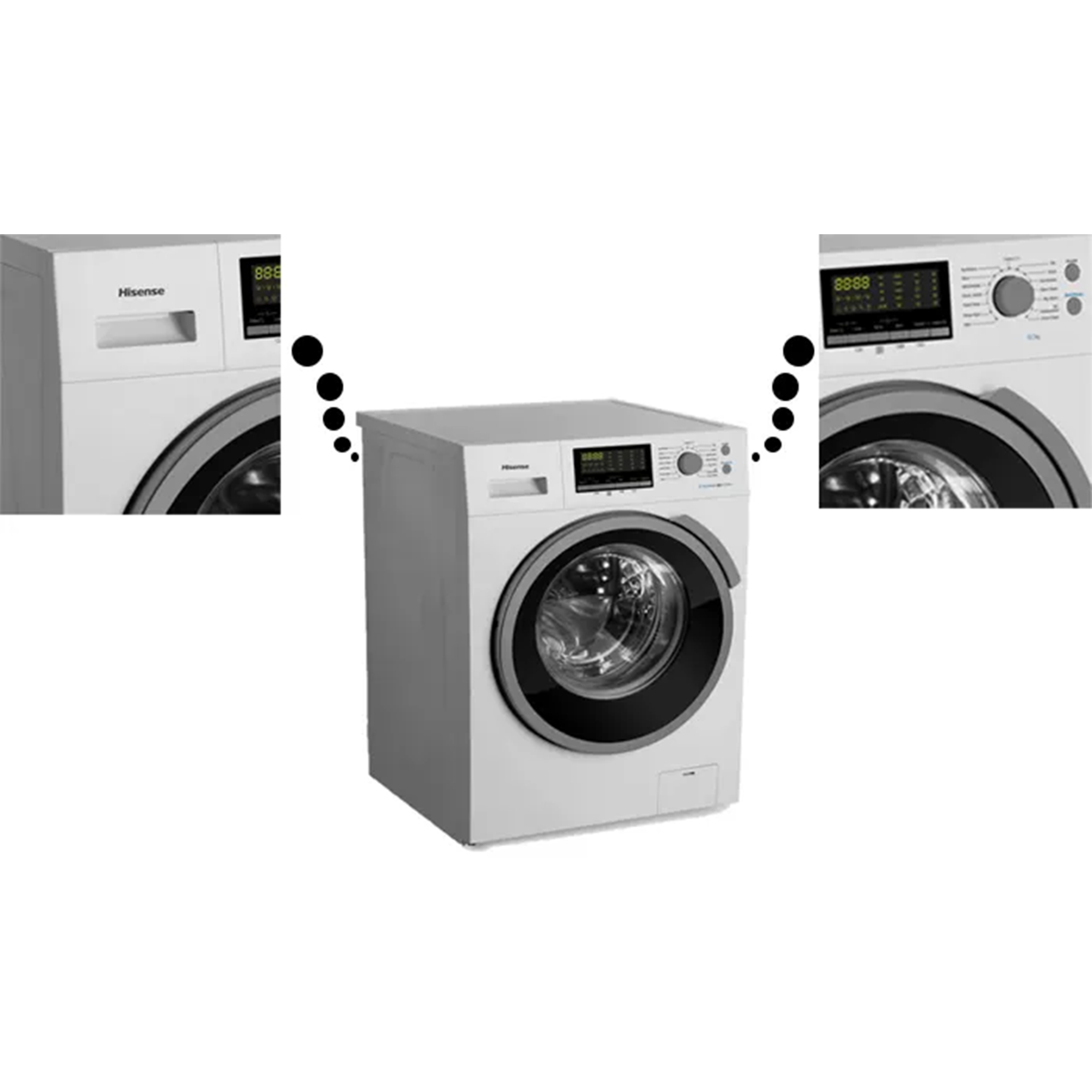 ماشین لباسشویی هایسنس مدل WFH8012D ظرفیت 8 کیلوگرم