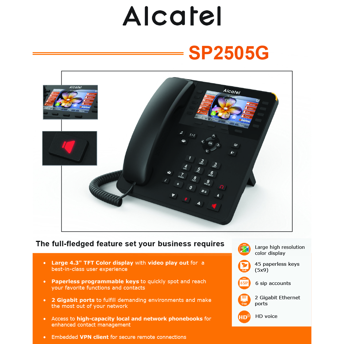 تلفن تحت شبکه آلکاتل مدل SP-2505G