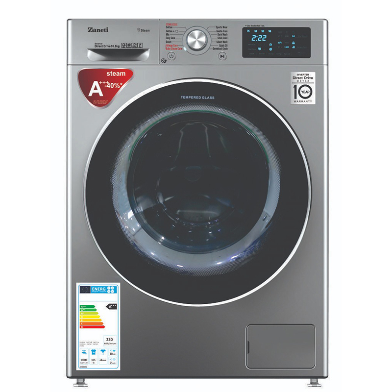 ماشین لباسشویی 10 کیلوگرم اتوماتیک زانتی مدل ZSWB-10.5WFD14CA
