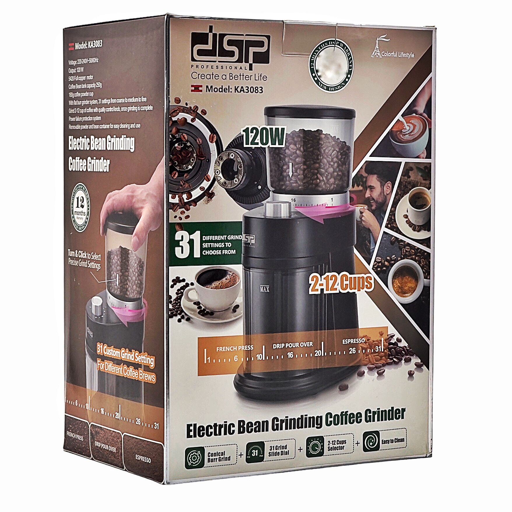 آسیاب قهوه دی اس پی مدل KA3083