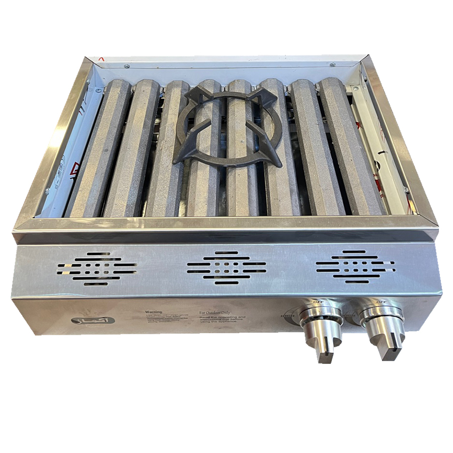 باربیکیو آکماز مدل دو شیر 8 شعله steel mate