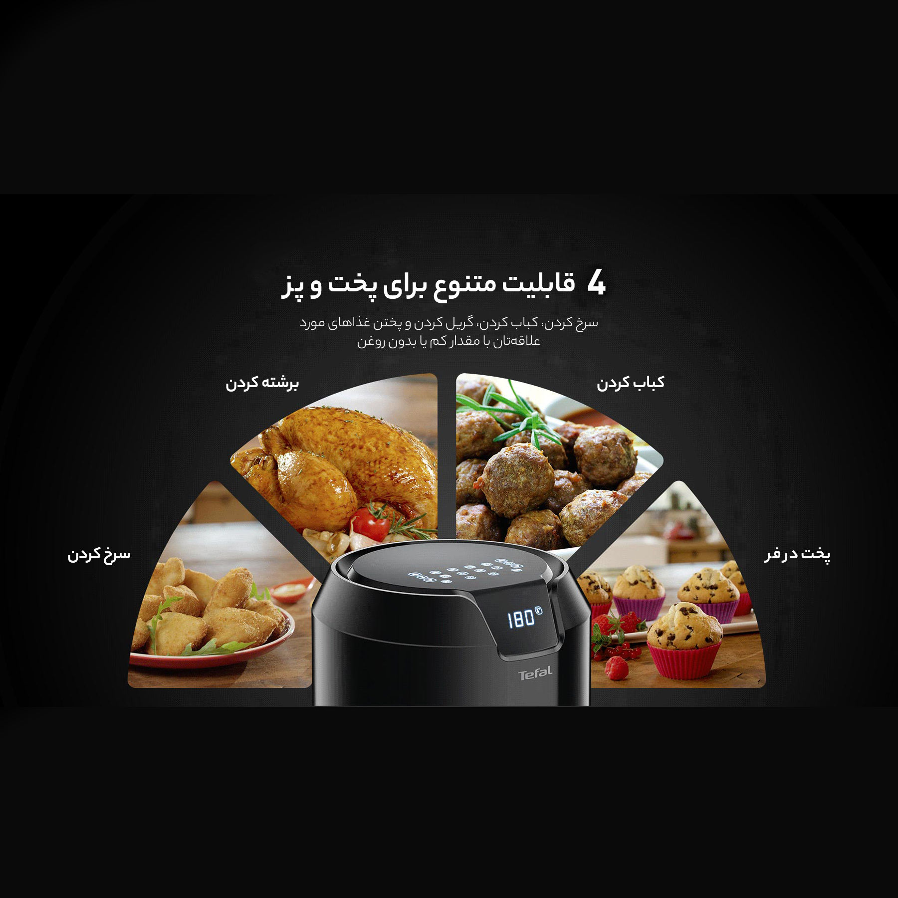 سرخ کن بدون روغن تفال مدل EY401