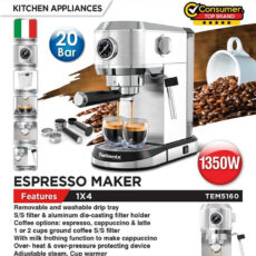 اسپرسو ساز 1 لیتری تلیونیکس مدل TEM 5160