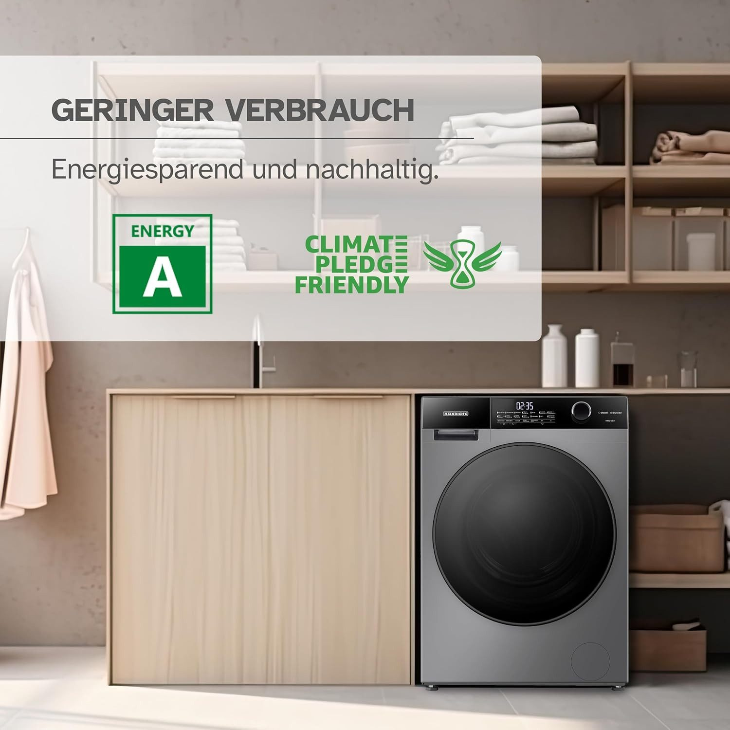 ماشین لباسشویی 10 کیلوگرم اتوماتیک هنریچ مدل HWM6210