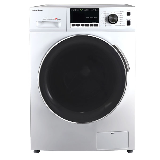 ماشین لباسشویی اتوماتیک پاکشوما مدل BWF 40814 WT ظرفیت 8 کیلوگرم