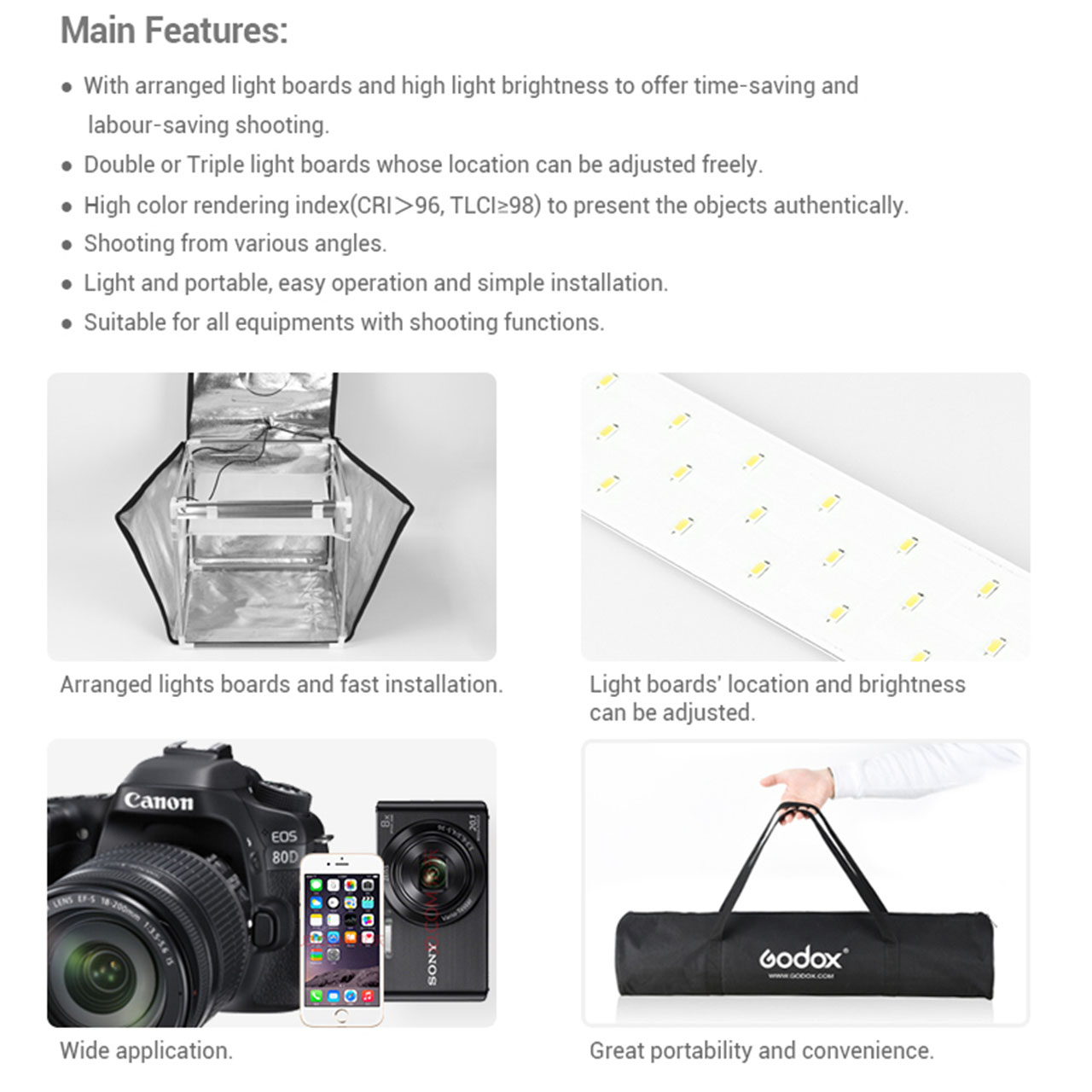 چادر عکاسی گودکس مدل LST-40 ابعاد 40×40 سانتی متر