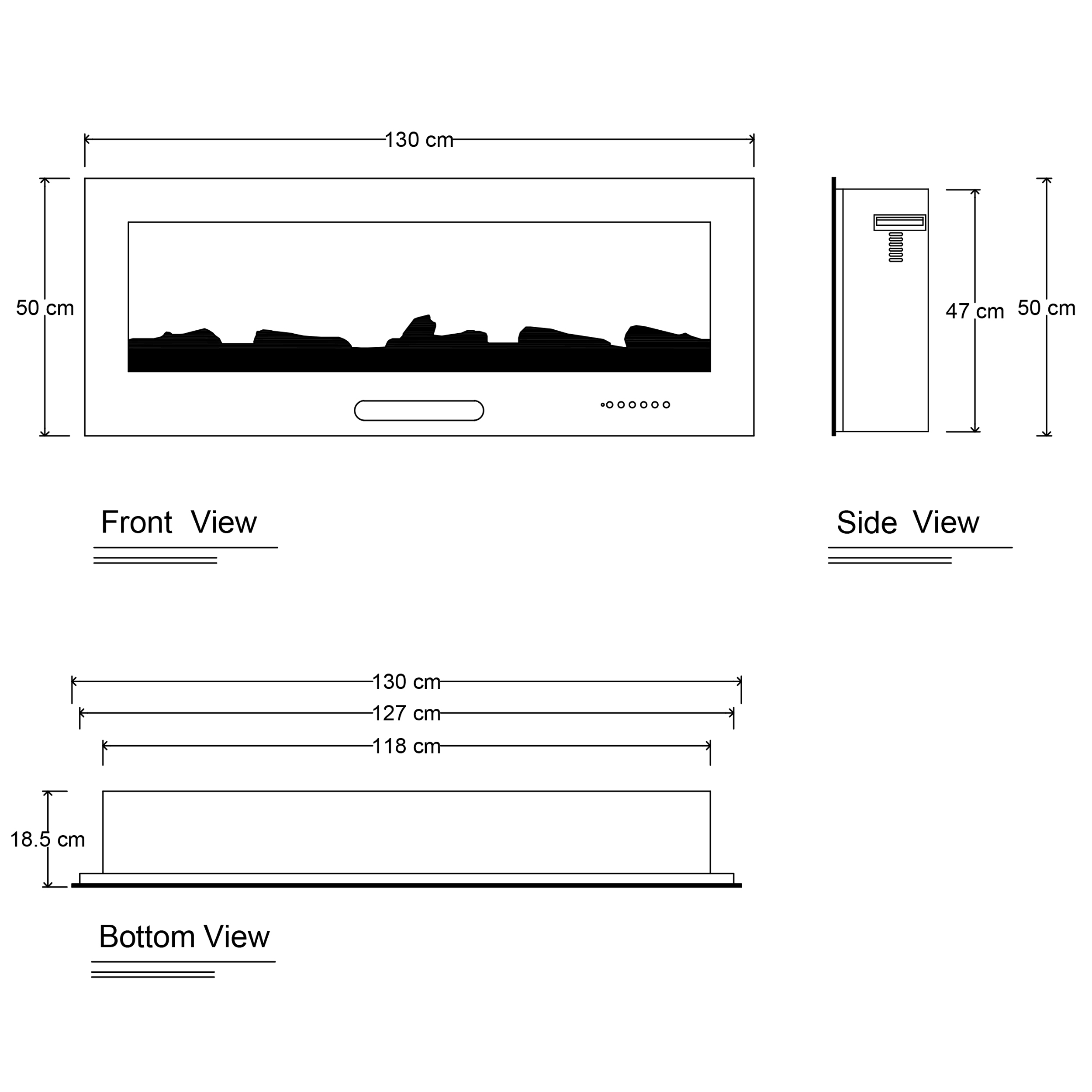 شومینه برقی اچ بی مدل LCD-130