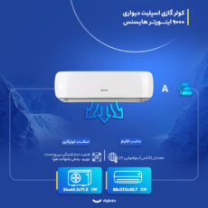 کولر گازی اسپلیت دیواری 9000 اینورتر هایسنس مدل HIH-09TG 9000