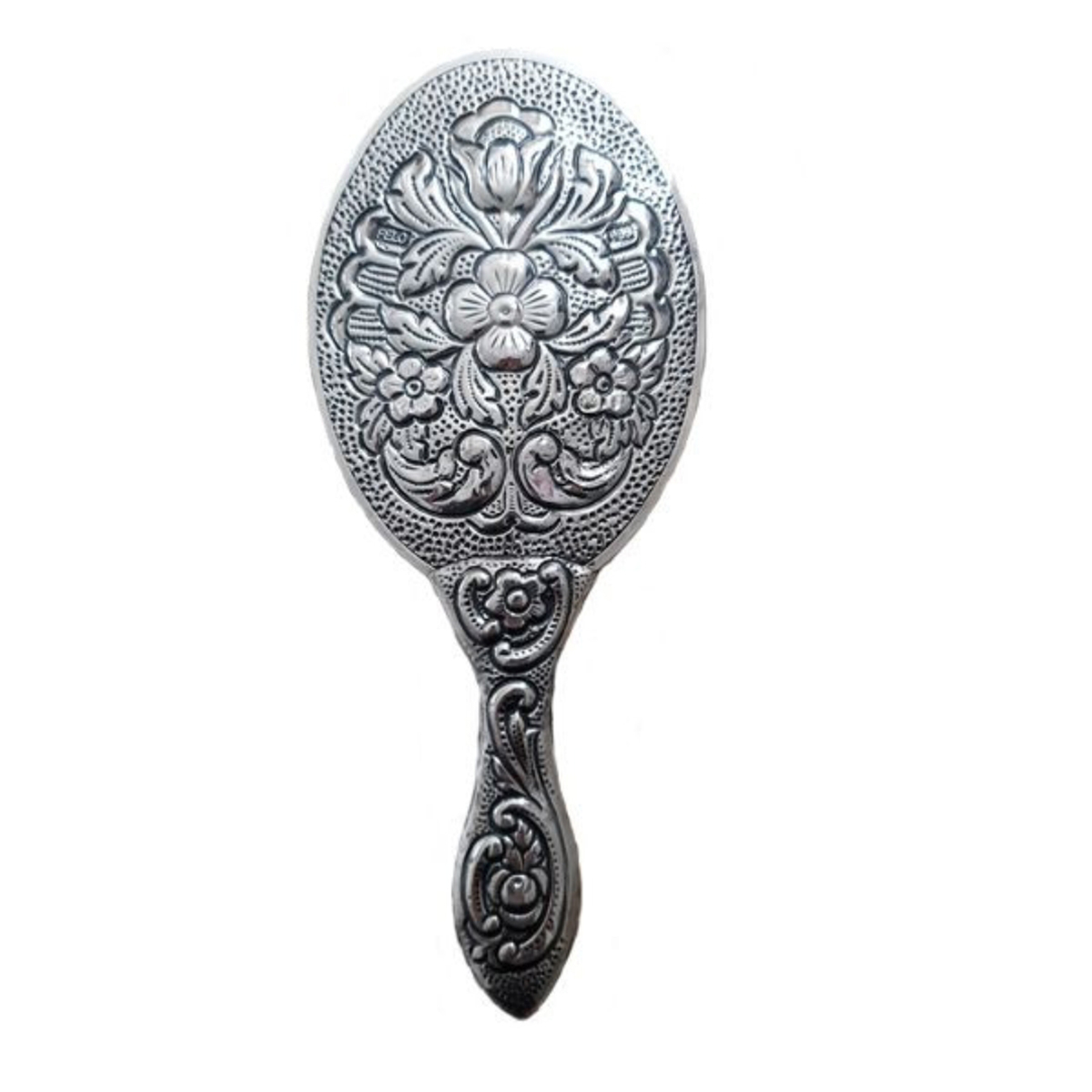 آینه آرایشی مدل نقره گل دار کد s14003