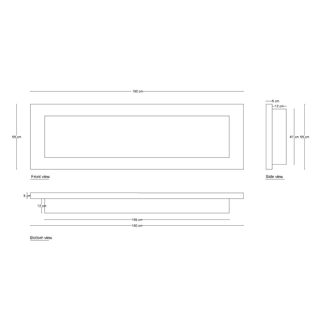شومینه دیواری برقی شومینه بیستون مدل H.E_190_L2