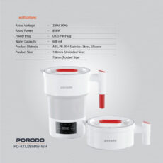 کتری برقی پرودو مدل PD-KTLD850W-WH گنجایش 0.6 لیتر