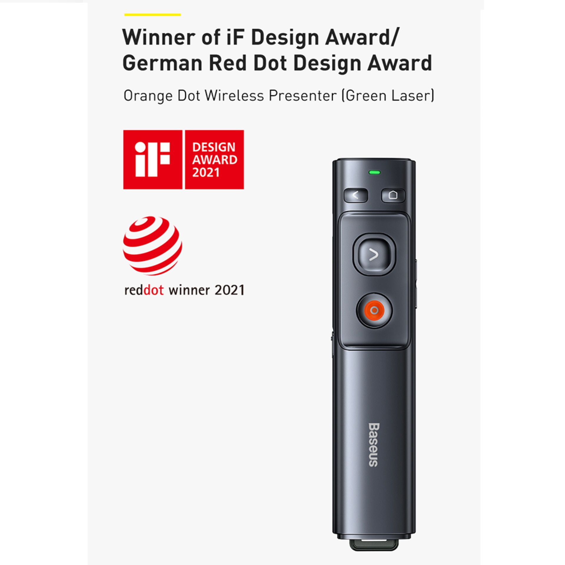 پرزنتر بی سیم باسئوس مدل WKCD010013 Green Laser